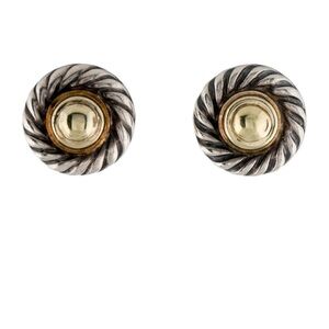 David Yurman Two Tone Cookie Stud Earrings
